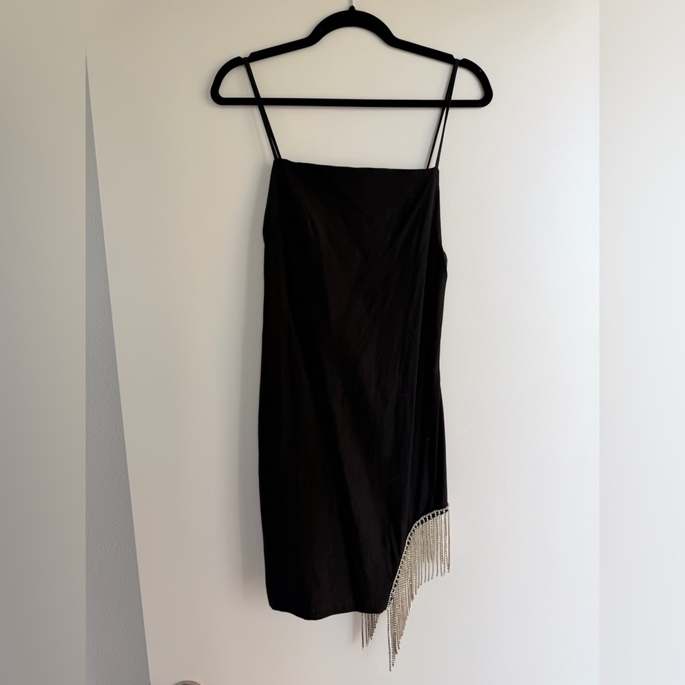 PAPAYA Rhinestone Fringe Dress
